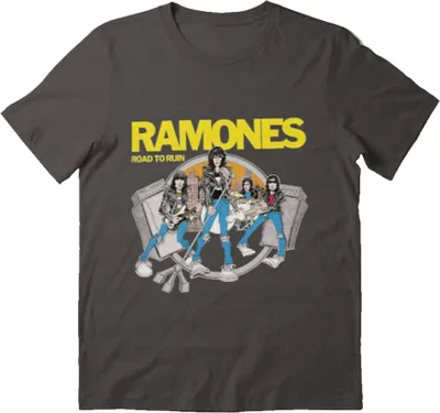 Produktbild von Ramones - "Road to Ruin" T-Shirt für Herren/Damen Uni RO1381 (L) (Anthrazit)