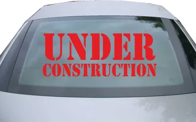 Produktbild von Indigos UG - Aufkleber Heckscheibe & Motorklappe DE2385 - rot - 600x228 mm - Under Construction - Auto Scheiben Fenster Heckklappe Tuning Racing JDM - Die cut