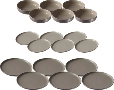 Produktbild von Ritzenhoff & Breker JASPER Teller & Schalenset 18-tlg. taupe