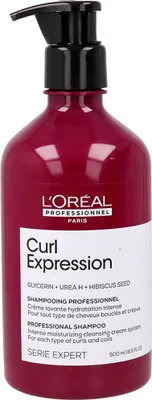 Productafbeelding van L'Oréal Professionnel, Serie Expert Curl Expression, Shampoo voor krullend haar, met glycerine, ureum en hibiscuszaad, intensief hydraterend, 500 ml