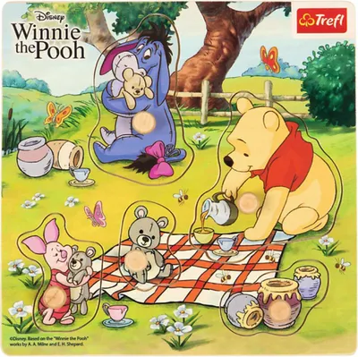Obrázek produktu pro Dřevěné mini puzzle - Medvídek Pú TREFL