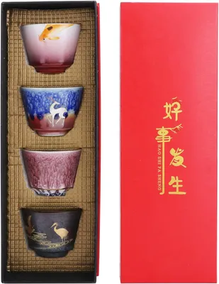 Produktbild von Teetassen-Set aus Keramik, 4 Stück für Zuhause und Geschenke