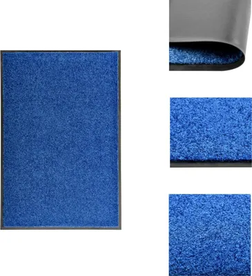Obrázok produktu pre vidaXL Rohožka umývateľná modrá 60x90 cm - Rohožky