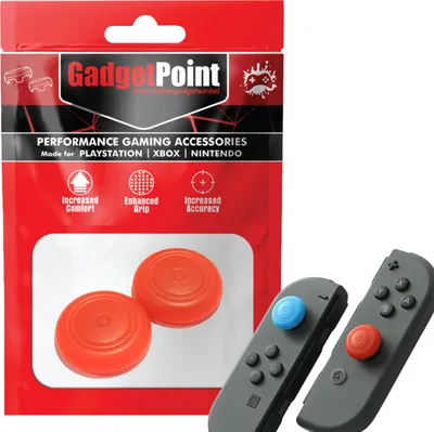 Produktbild von Thumbgrips - Thumb Grips voor Nintendo Switch Joy-Con Controllers - Gaming Thumbgrips - Performance Anti-Slip Thumbsticks - Bescherming Accessoires - Thumbgrips - Rood -