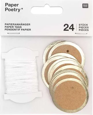 Produktbild von 24 runde kraft hängende Etiketten