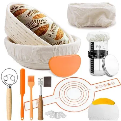 Productafbeelding van Broodbakmand Set met Accessoires voor Zuurdesem