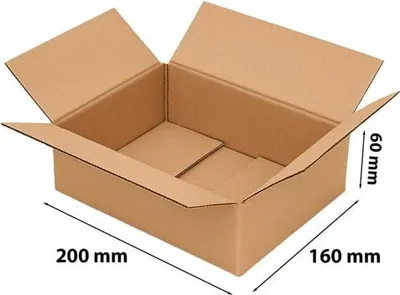 Image de Carton pliable Boîte en carton Carton 200 x 160 x 60 mm