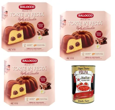 Produktbild von Balocco Balocco torte in festa Schokoladenkuchen 3x 400g mit Schokocreme Festkuchen