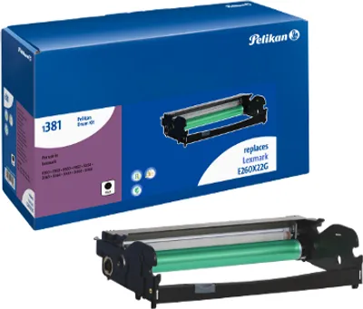Produktbild von Pelikan 1381DR, Lexmark, Dell 2230 D, 2330, 2330 D, 2330 DN, 2350 D, 2350 DN, 3330 DN, 3335 DN, IBM Infoprint 1811, 1812..., 1 Stück(e), 30000 Seiten, Schwarz, Blau