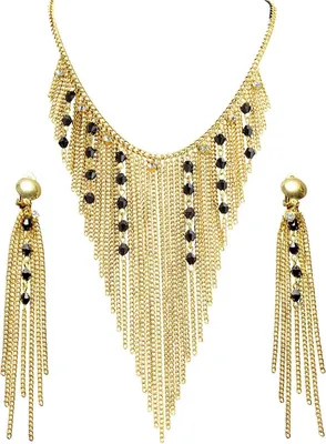 Image de Set de bijoux reine égyptienne or-noir - taille unique