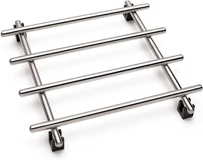 Produktbild von IKEA Topfuntersetzer "Lämplig" Pfannenuntersetzer aus Edelstahl - mit Gummi-Füßen - 18 x 18 cm