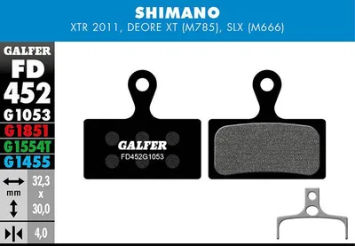 Produktbild von Galfer FD452 Beläge G1053 Compound verpackt für Shimano FD452G1053