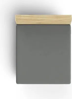 Produktbild von L'Essentiel Linge de Maison, Dark Grey, Ranforce Double XL Spannbettlaken (FR) (IT) (ES) (DE), Dunkelgrau, 100% BAUMWOLLE, 140 x 200+30 cm