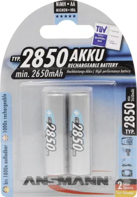Produktbild von ANSMANN Mignon AA Akku 2850 mAh Hohe Kapazität
