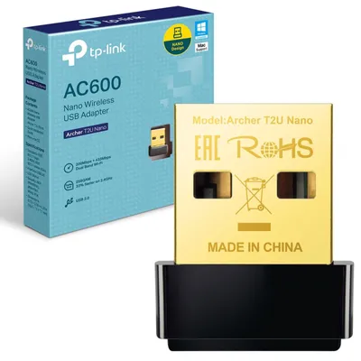 Immagine prodotto di TP-LINK Archer T2U Nano - Cablato - USB - WLAN - Wi-Fi 5 (802.11ac) - 633 Mbps - Nero