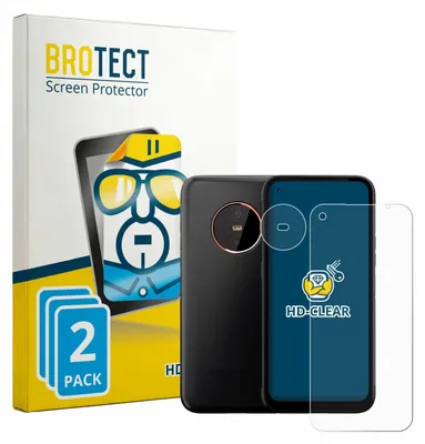 Produktbild von 2x Für Gigaset GX6 Pro (Display+Kamera) Schutzfolie BROTECT Displayschutz Display Schutz Folie Klar Transparent