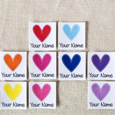 Immagine prodotto di Etichette in cotone termoapplicabili per etichette personalizzate, confezione da 160 pezzi