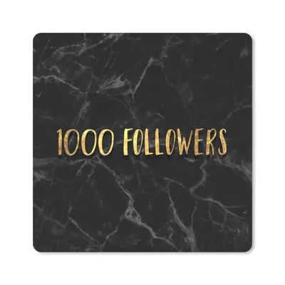 Produktbild von MuchoWow® Mauspad Mousepad Soziale Medien - Instagram - Gold - Marmor 20x20 cm - Mousepads - Maus Mat - Pad - Mausunterlage - Desk Mat - Bureauartikeln