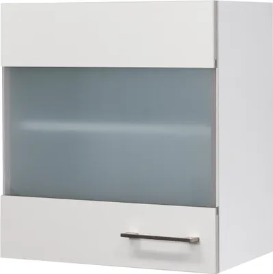 Produktbild von Flex Well Hängeschrank mit Glastür Varo BxTxH 50 x 32 x 54,8 cm weiß matt zerlegt Anschlag reversibel 00010993