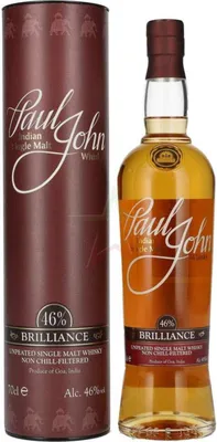 Produktbild von Paul John BRILLIANCE Indian Single Malt Whisky 46,00 %  0,70 Liter
