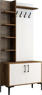 Produktbild von Dmora Flurmöbel Calista 90x35x200h cm Braun, 7 Regale