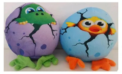 Obrázok produktu pre Plyšové hračky – kuriatko a dinosaurus vajíčko, 12 cm, rôzne farby, 24 kusov, kód: 49844