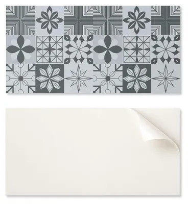 Immagine prodotto di Pannello in vinile autoadesivo con stampa, dimensioni 120x60 cm, motivo geometrico a mosaico