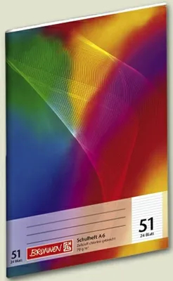 Produktbild von Schulheft A6 Lineatur 51 80 g/qm 24 Blatt Packung mit 20 Stück