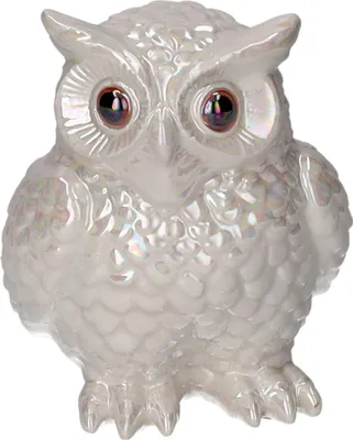 Produktbild von Gift Company Mignon Vase Eule weiß 13,6cm