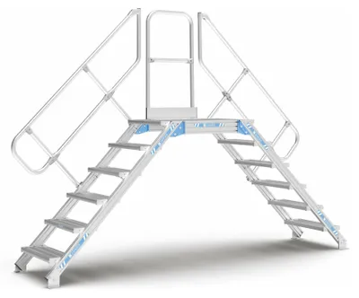 Produktbild von ZARGES LM-Überstieg 45° 11 Stufen, 1000 mm breit, Höhe 2.240 mm