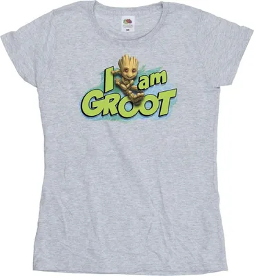 Produktbild von Marvel - "Guardians Of The Galaxy I Am Groot" T-Shirt für Damen BI22291 (L) (Grau)