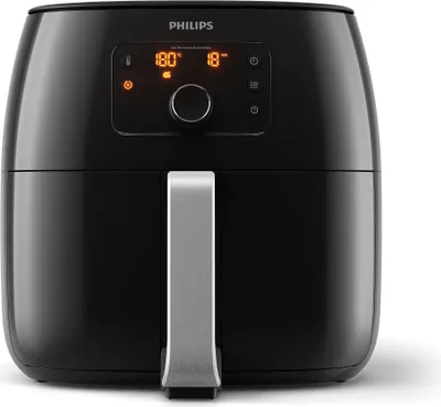 Produktbild von Philips Airfryer XXL Premium Heißluftfriteuse, 1.4 kg, LCD Display, Warmhaltefunktion, Schwarz (HD9650/90)
