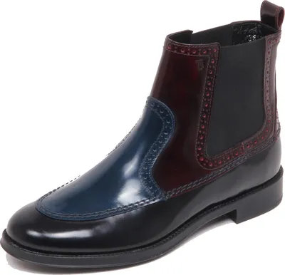 Produktbild von F6878 beatles donna schwarz/blu/bordeaux TOD'S scarpe Stiefel Schuh Frau