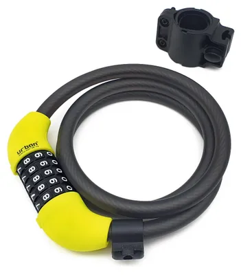Immagine prodotto di Lucchetto per bicicletta con codice numerico, catena in acciaio flessibile di diametro 12 mm, lunghezza 120 cm, per garantire la sicurezza