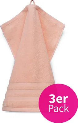 Produktbild von grace grand spa Waschlappen Aktion mit attraktiver Streifen-Bordüre Apricot One Size