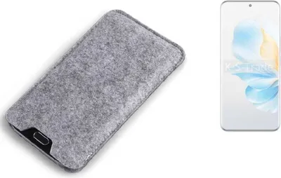 Produktbild von K-S-Trade Filz Handyhülle kompatibel mit Honor 100 Pro Schutzhülle Filztasche Filz Tasche Case Sleeve Handy Hülle Filzhülle grau