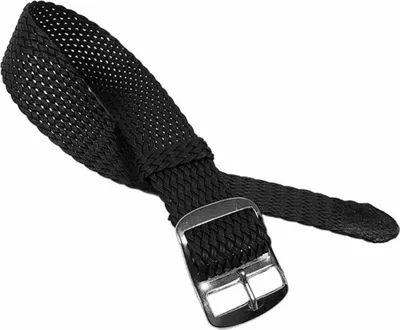 Produktbild von Minott Uhrenarmband Perlon / Textil Durchzugsband schwarz 23267S, Stegbreite:12mm