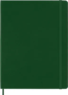 Immagine prodotto di Moleskine Classic Notebook, Taccuino a Righe, Copertina Rigida e Chiusura ad Elastico, Formato XL 19 x 25 cm, Colore Verde Mirto, 192 Pagine