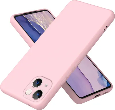 Produktbild von iPhone 15 Hülle, Flüssig Silikon Handyhülle Stoßfest Kratzfest Schutzhülle für iPhone 15 Pink