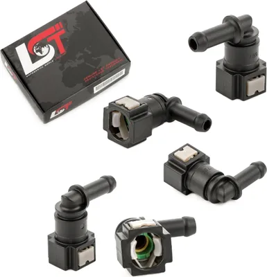 Produktbild von 5x Schnellverschluss Kraftstoffleitung Schlauchkupplung L-Stück glatt 7,89 * 8mm