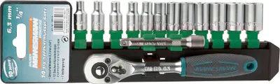 Image de BRÜDER MANNESMANN M29114 BRÜDER MANNESMANN Jeu de douilles 1/4", 14 pièces