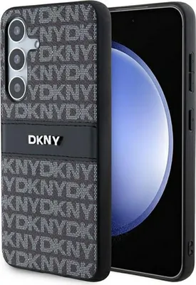 Produktbild von DKNY DKHCS24MPRTHSLK S24+ S926 black hardcase Leather Mono Stripe & Metal Logo | DKNY