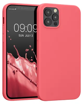 Produktbild von kwmobile Handyhülle für Apple iPhone 12 / iPhone 12 Pro Hülle - TPU Case - Kabelloses Laden - Schutzhülle Cover in Neon Koralle