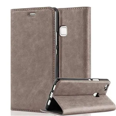 Produktbild von Cadorabo Hülle für Huawei P9 LITE 2016 / G9 LITE Schutz Hülle in Braun Handyhülle Etui Case Cover Magnetverschluss