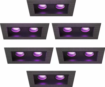 Produktbild von Ledvion 6er Set LED Einbaustrahler Schwarz 4.9W RGB CCT dimmbar smart