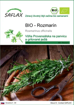 Produktbild von SAFLAX - BIO - Rozmarín - Rosmarinus officinalis - 40 Semená