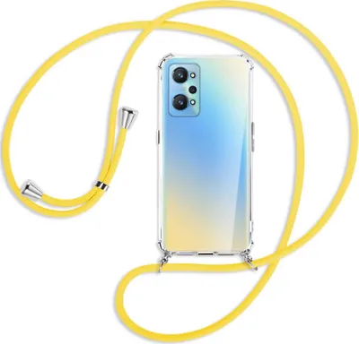 Produktbild von Handykette Backcover-Schutzhülle mit Band (Metall silberfarben) für Realme GT Neo2 - gelb
