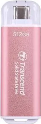 Produktbild von Transcend ESD300, 512 GB, USB Typ-C, 3.2 Gen 2 (3.1 Gen 2), 1050 MB/s, 10 Gbit/s, Pink