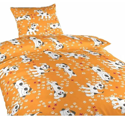 Produktbild von Bettwäsche Krepp Krippenbettwäsche Pejci orange 90x130, 45x60 cm