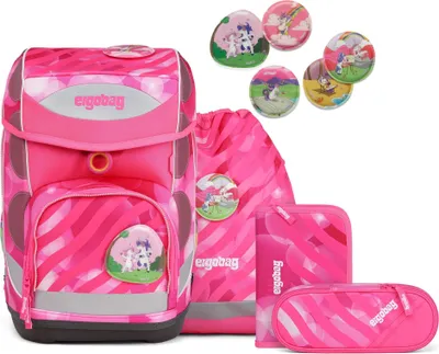 Produktbild von Ergobag Schulranzen Set 5tlg. Cubo (2021) KuntBärbuntes Einhorn